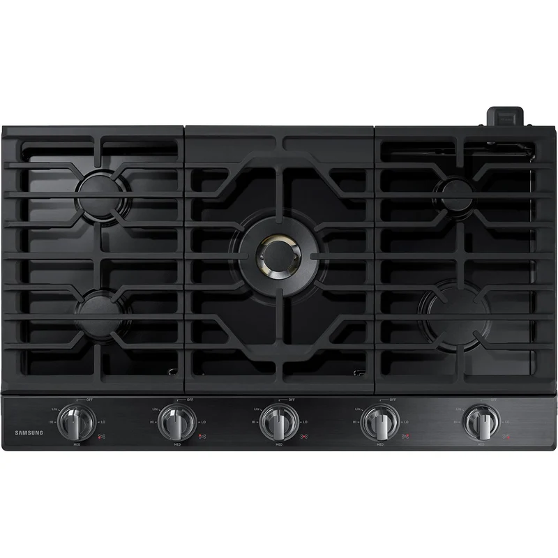 Samsung Table de cuisson encastrée à gaz de 36 po avec connection Wi-Fi et Bluetooth NA36N7755TG/AA