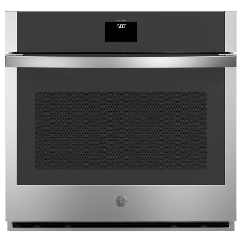 GE Four mural encastré simple de 30 pouces, 5,0 pi. cu. avec convection véritable européenne JTS5000SVSS