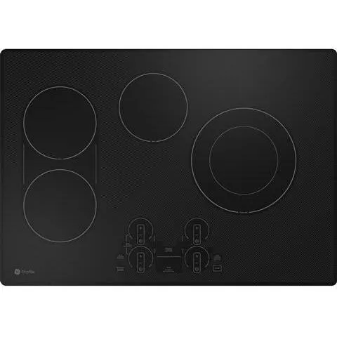 GE Profile Table de cuisson encastrée électrique de 30 pouces avec Wi-Fi PEP7030DTBB
