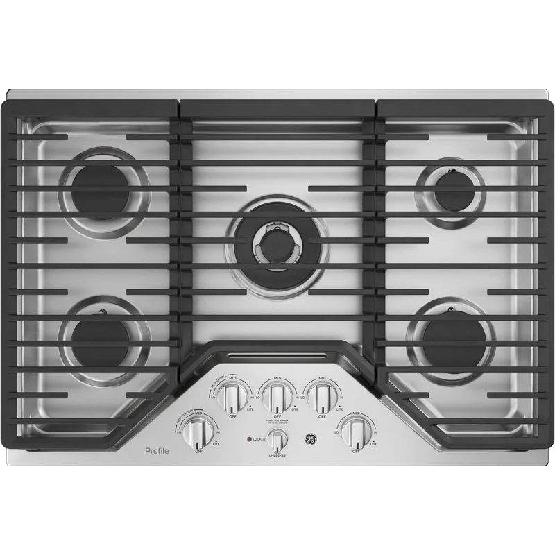 GE Profile Table de cuisson encastrée à gaz de 30 po PGP9030SLSS