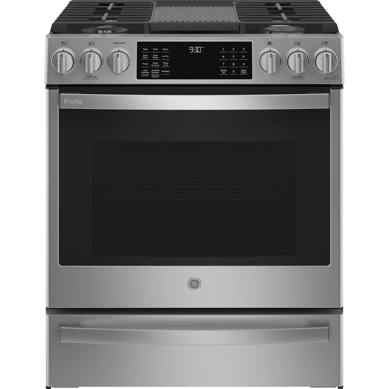 GE Profile Cuisinière encastrable à gaz de 30 pouces avec Wi-Fi PCGS930YPFS