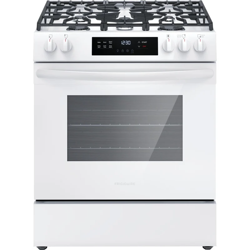 Frigidaire Cuisinière amovible à gaz de 30 pouces FCFG3062AW
