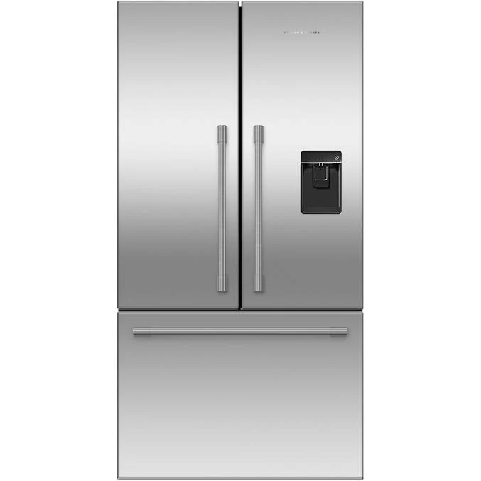 Fisher & Paykel Réfrigérateur trois portes avec porte à deux battants à profondeur de comptoir de 36 pouces, 20,1 pi. cu., avec distribution d'eau et de glaçons RF201AHUSX1
