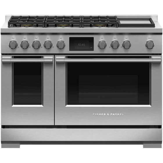 Fisher & Paykel Cuisinière biénergie amovible de 48 pouces avec technologie convection véritable RDV3-486GD-N