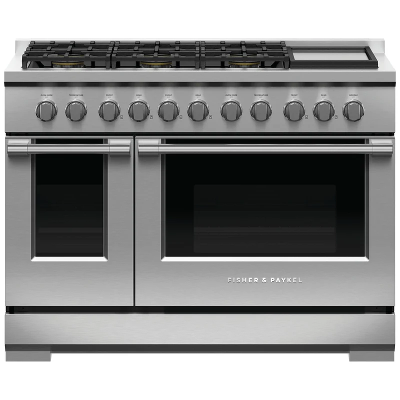 Fisher & Paykel Cuisinière amovible à gaz de 48 po avec plaque chauffante RGV3-486GD-N