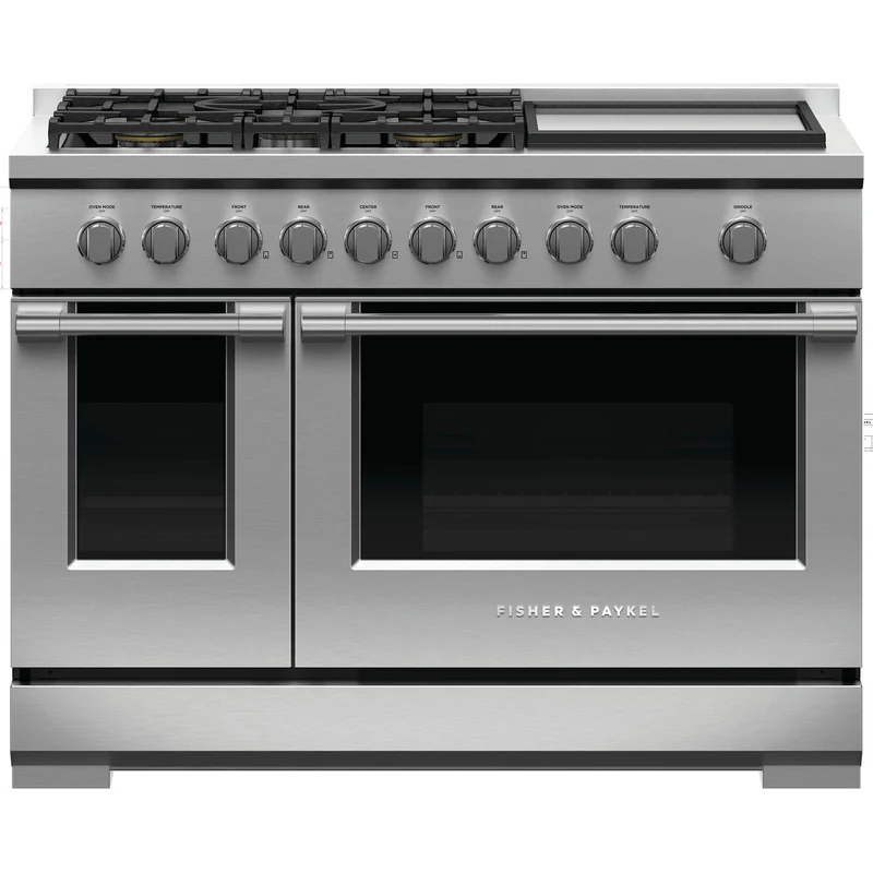 Fisher & Paykel Cuisinière amovible à gaz de 48 po. avec plaque chauffante RGV3-485GD-N