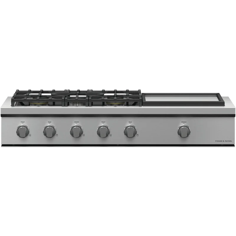 Fisher & Paykel Dessus de cuisinière à gaz de 48 po. avec plaque chauffante CPV3-485GD-L