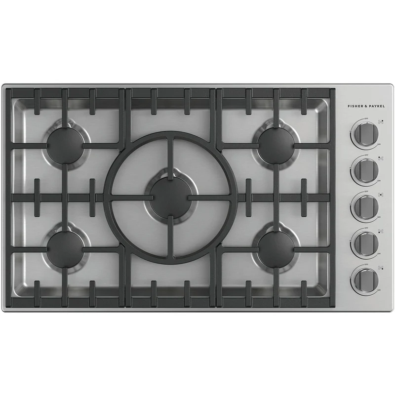 Fisher & Paykel Table de cuisson encastrée à gaz de 36 po. avec 5 brûleurs CDV3-365-L