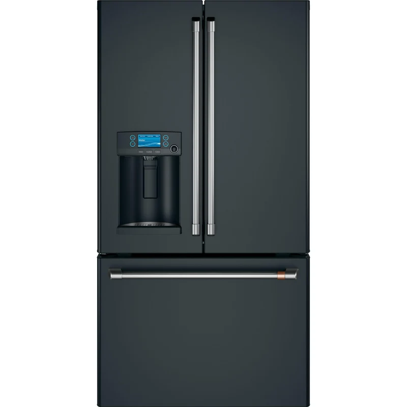 Café Réfrigérateur trois portes avec porte à deux battants à profondeur de comptoir de 36 po, 22,2 pi cu avec distributeur d'eau chaude CYE22TP3MD1