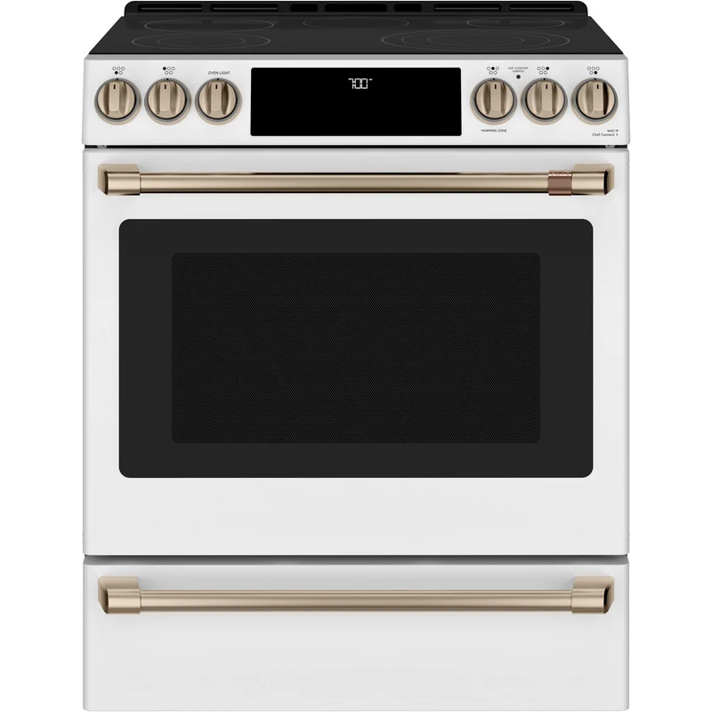 Café Cuisinière encastrable électrique de 30 po avec tiroir chauffant CCES700P4MW2