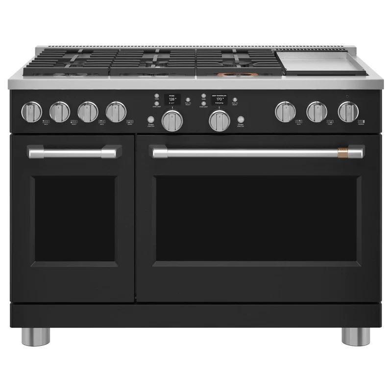 Café Cuisinière amovible à biénergie de 48 po avec 6 brûleurs et plaque chauffante C2Y486P3TD1