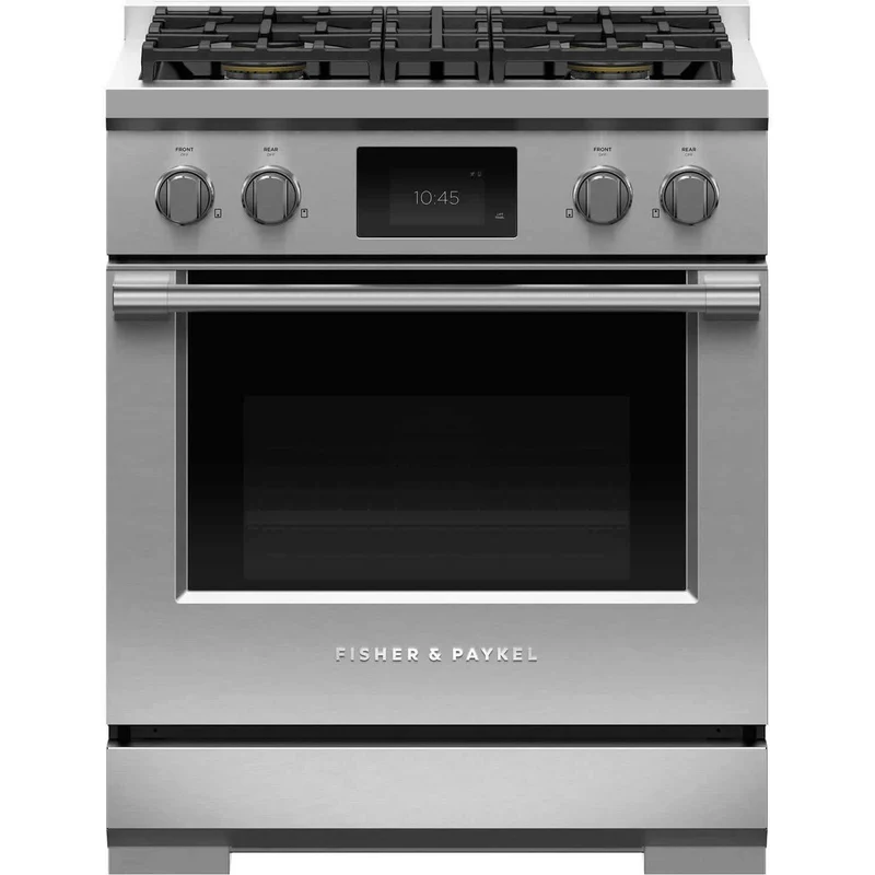 Fisher & Paykel Cuisinière biénergie amovible de 30 po avec 4 brûleurs RDV3-304-N