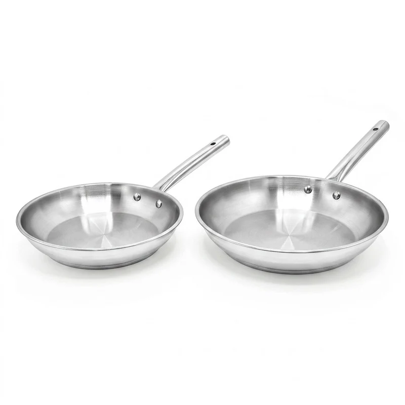 Lot de 2 poêles de cuisson 20 cm et 24 cm en inox Fackelmann Rhona