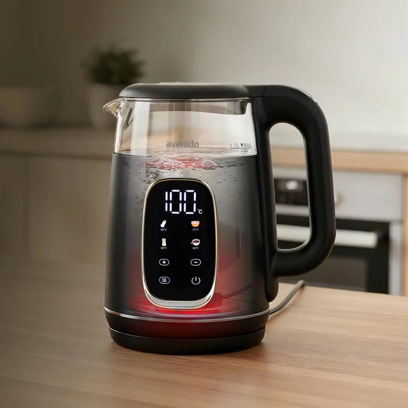 Bouilloire en Verre 1,7 L Socle Rotatif