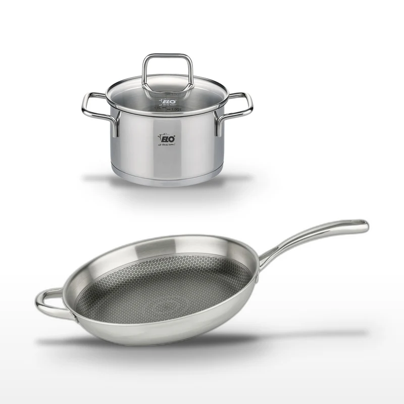 Lot Poêle 32 cm & Faitout 20 cm Elo Relief Evolution