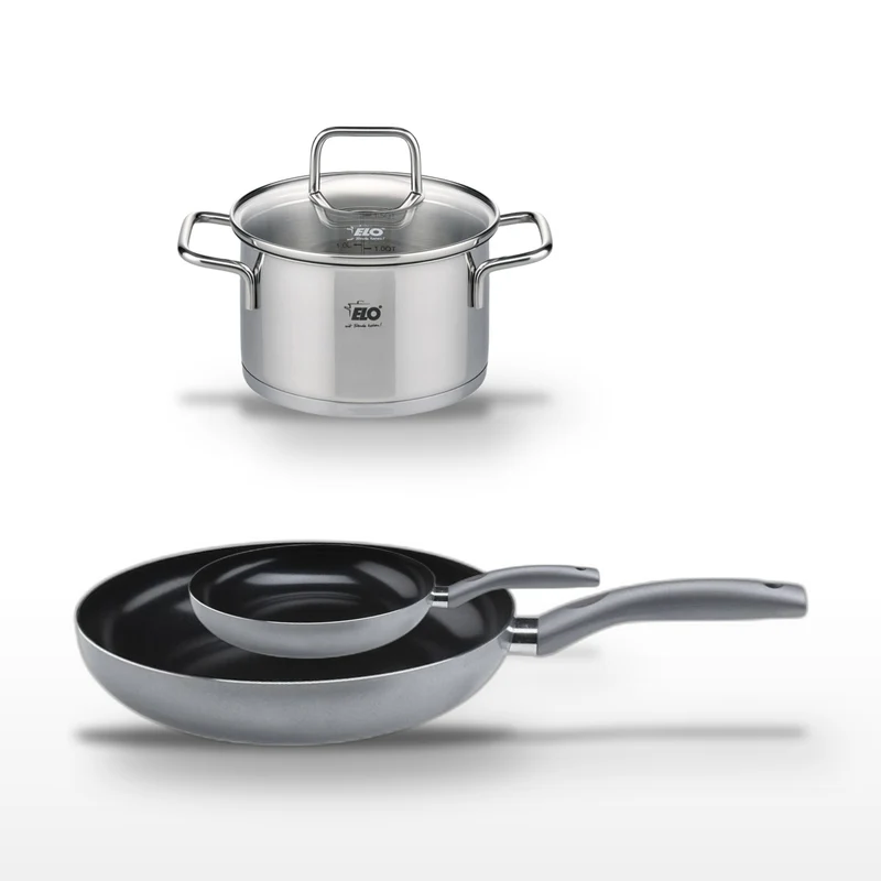 Lot Poêles 32cm et 20cm Elo Ducato et Faitout 16cm