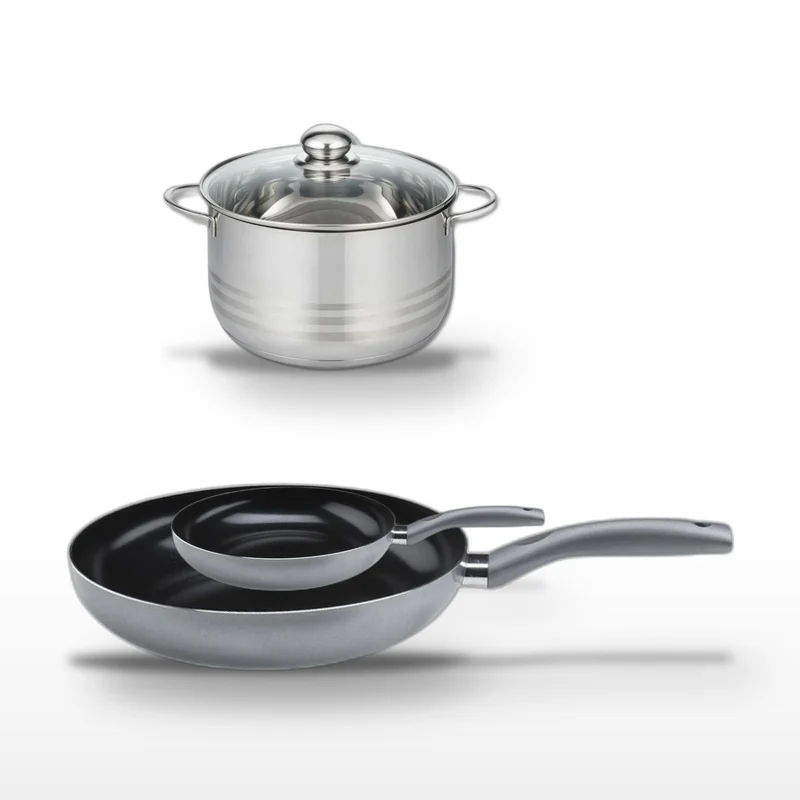 Lot de 2 Poêles 32/20cm et Faitout 20cm Elo Ducato