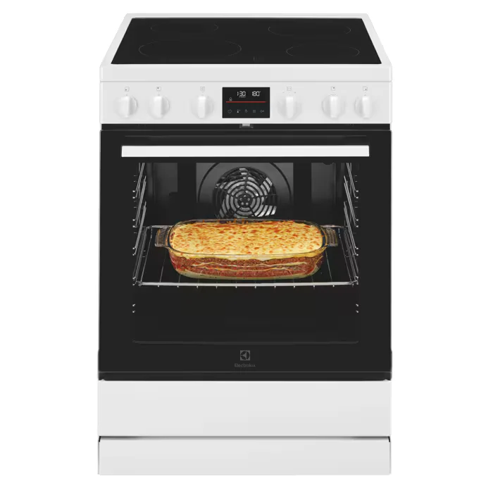 Cuisinière Vitrocéramique 4 foyers 60x60 SurroundCook® ELECTROLUX LKR64890BW