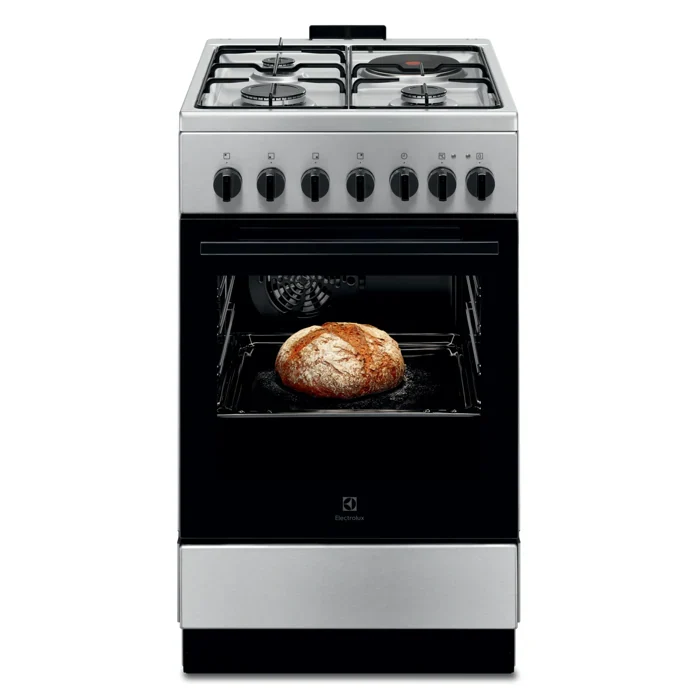 Cuisinière Mixte gaz/électrique 50x60 4 foyers Multifonction ELECTROLUX LKM520011X