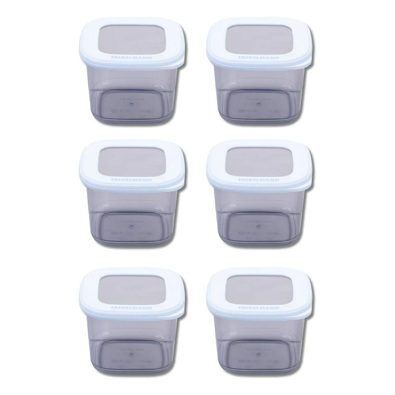 Lot de 6 boîtes hermétiques 0,55 L avec 6 ustensiles de cuisine Fackelmann Storage