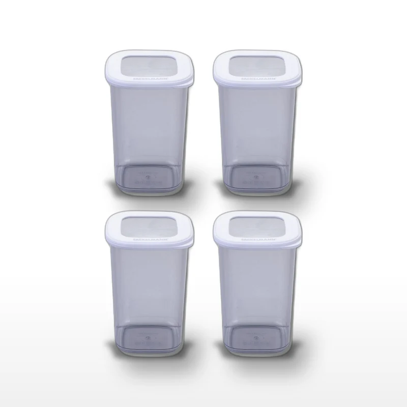 Lot de 4 boîtes hermétiques 1,1L avec 4 ustensiles de cuisine Fackelmann Storage