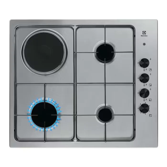 Plaque Mixte gaz/électrique 4 foyers ELECTROLUX EGL62821OX