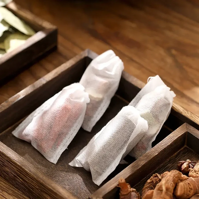 Filtres à Thé Jetables avec Fermeture Ficelle – 100 Pièces