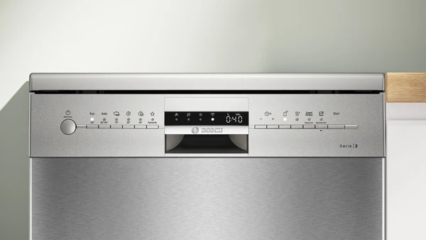 Série 2, Lave-vaisselle pose-libre, 60 cm, Acier brossé anti-traces BOSCH SMS2ITI65E