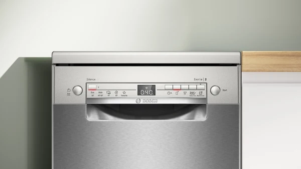 Série 2, Lave-vaisselle pose-libre, 45 cm, Acier brossé anti-traces BOSCH SPS2HMI02E