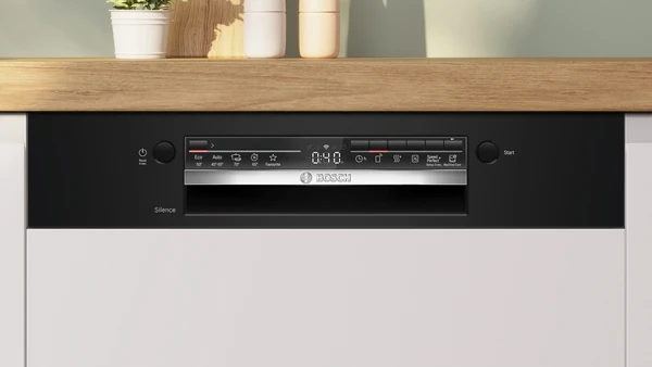 Série 2, Lave-vaisselle encastrable avec bandeau, 60 cm, Noir BOSCH SMI2HTB06E