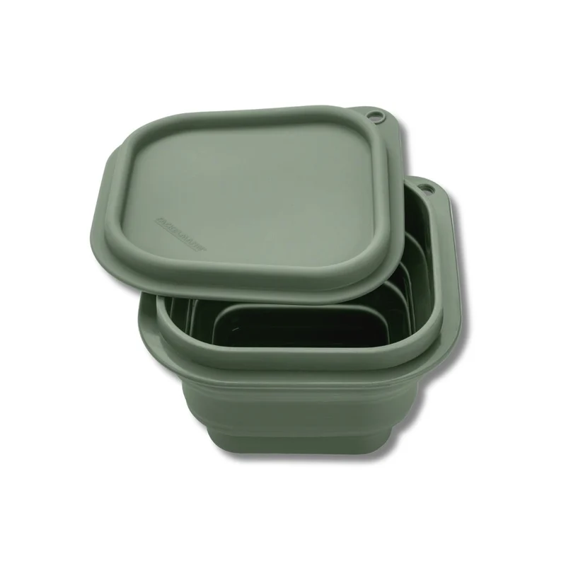 Boite à Snacks Pliable en Silicone Vert Fackelmann Storage