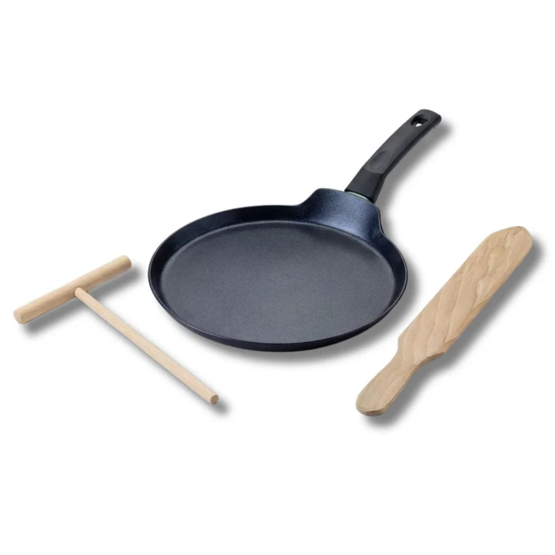 Set chandeleur avec crêpière 26 cm et 2 ustensiles Fackelmann Brandao