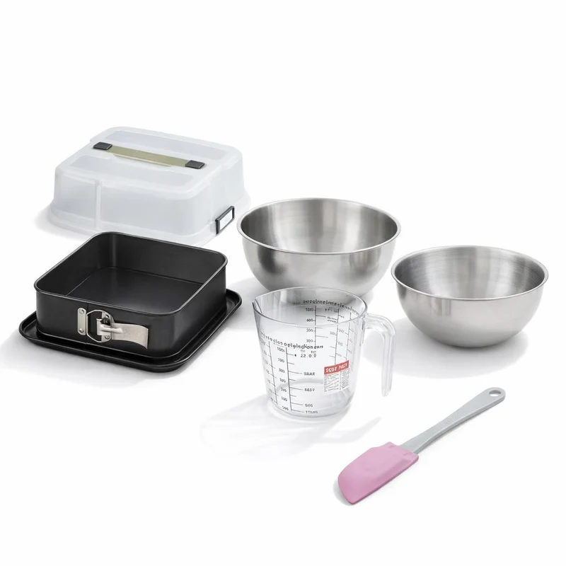 Set de 5 ustensiles de pâtisserie moule à gâteaux bols spatule et verre doseur Zenker Bake Click and Go