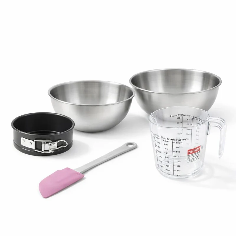 Set de 5 ustensiles de pâtisserie moule à gâteaux bol spatule pâtisserie et verre doseur Spécial mini Spécial mini Zenker Spécial mini