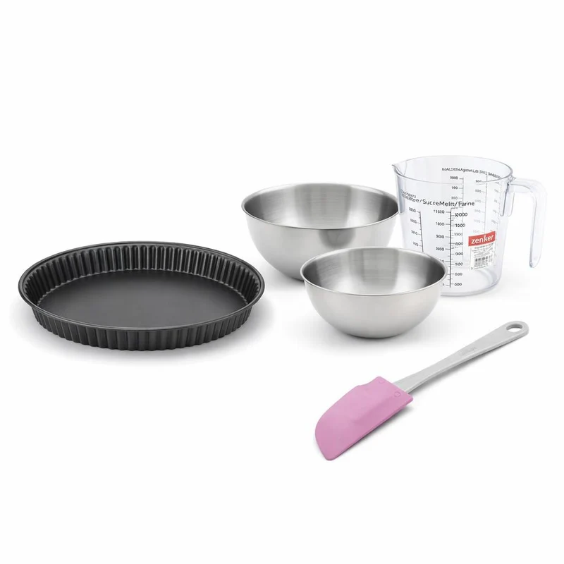 Set de 5 ustensiles de pâtisserie moule à gâteaux bol spatule et verre doseur Spécial crountries Spécial crountries Zenker Spécial crountries
