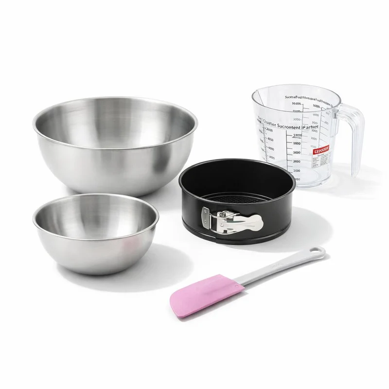 Set pâtisserie avec moule à panettone 18 cm, 2 bols à mixer, verre mesureur et spatule Zenker