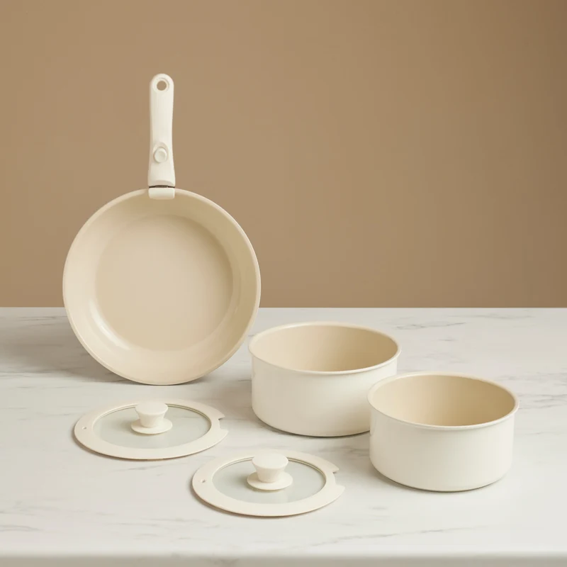 Karaca Ceramica Comfort, 6 Pièces Ensemble de Batterie de Cuisine, Induction