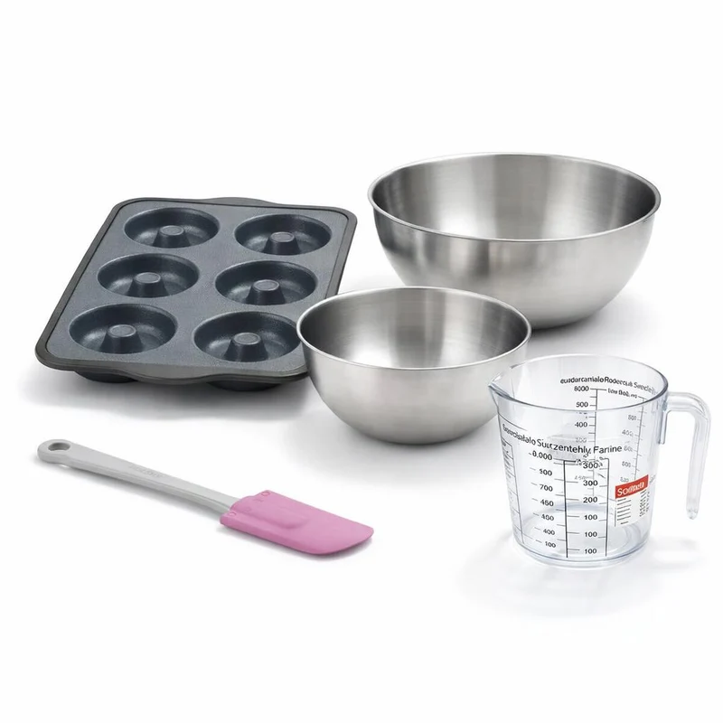 Set de 5 ustensiles de pâtisserie moule à gâteaux 2 bols spatule pâtisserie et verre doseur Silicone fibre de verre Silicone fibre de verre Zenker Silicone fibre de verre