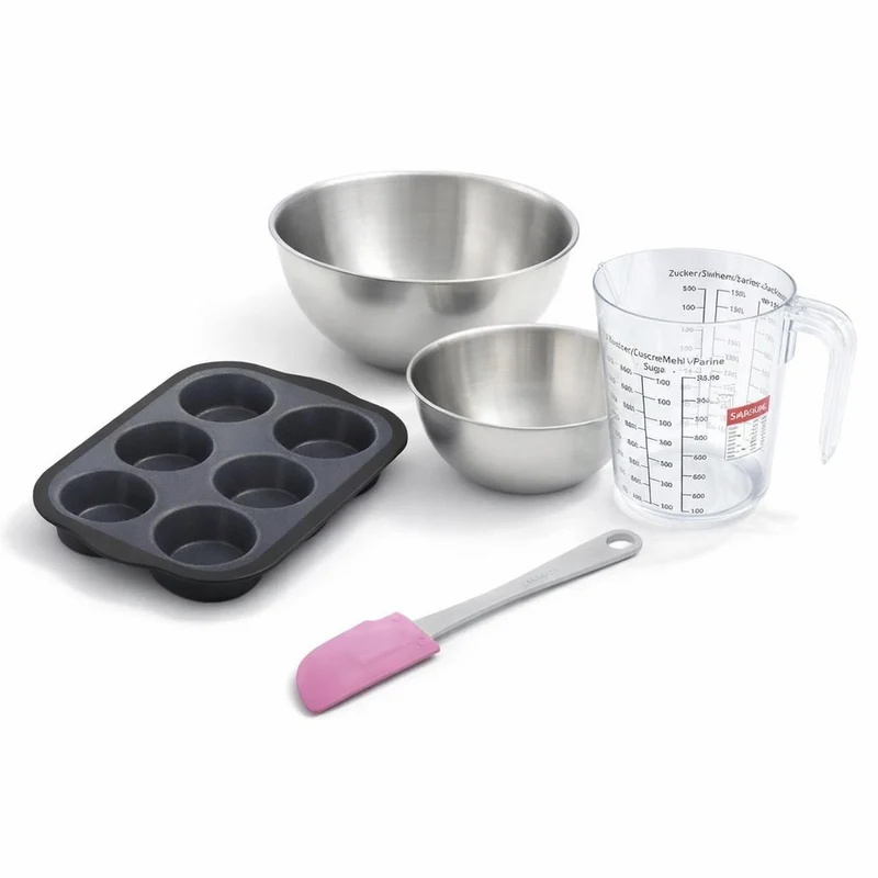 Set de 5 ustensiles de pâtisserie moule à gâteaux bols spatule et verre doseur Silicone fibre de verre Silicone fibre de verre Zenker Silicone fibre de verre