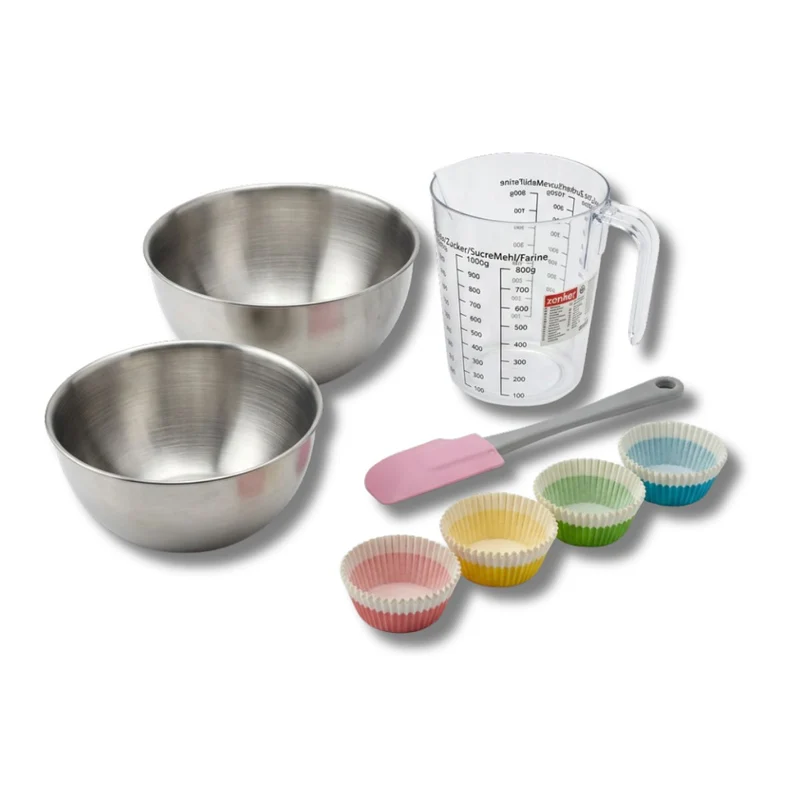 Set de 104 ustensiles de pâtisserie moules à gâteaux bol spatule et verre doseur Zenker Smart Pastry