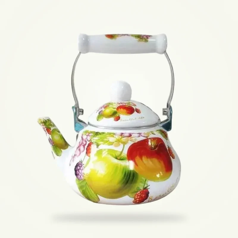 Bouilloire Porcelaine Fruits Vintage