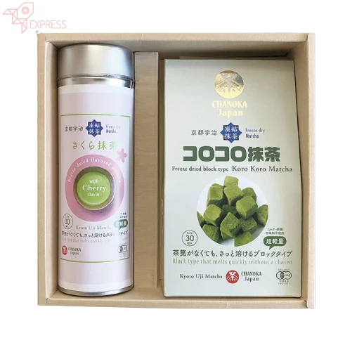 Coffret Thé Matcha Bio Lyophilisé en Cubes et Sticks